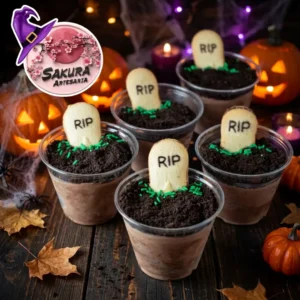 Postres Shot Halloween RIP