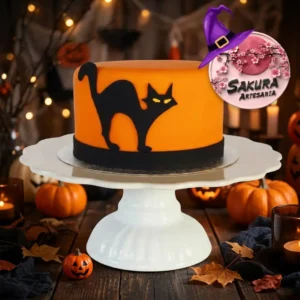 Torta Gato Negro Halloween