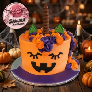 Torta Unicornio Halloween Calabaza