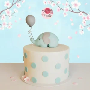 Elefante baby shower Adorno porcelana fría