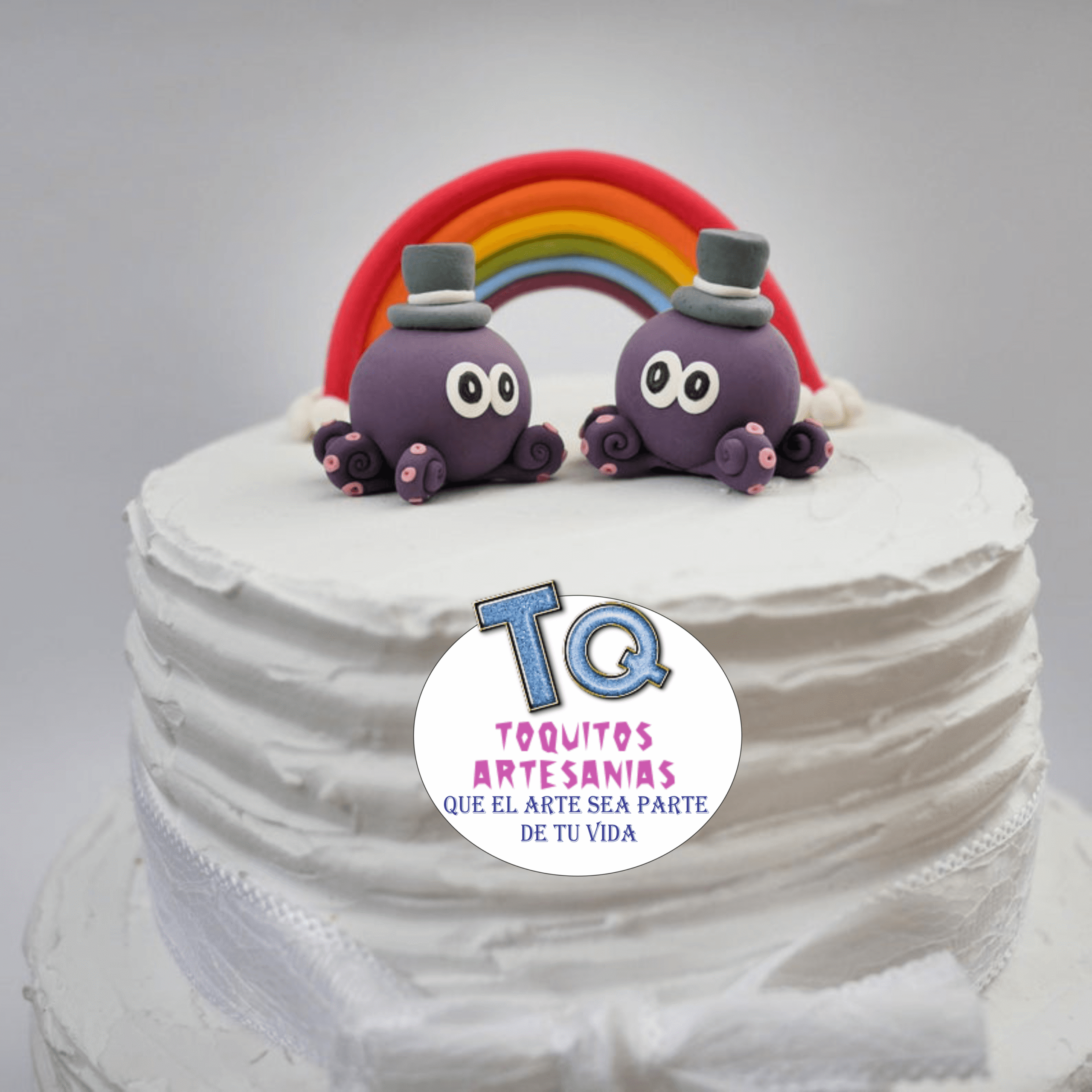Pulpos pareja Lgbt Adorno porcelana fría cod AT069 - Imagen 3