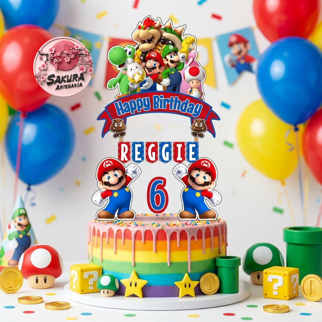 Mario bros Cake Toppers