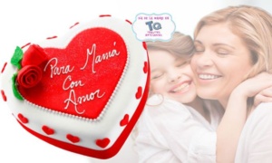Torta corazon dia de la madre 1 kilo