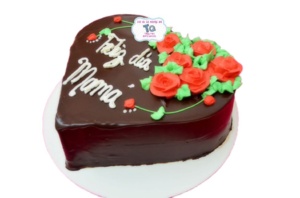 Torta dia de la madre chocolate corazón 1kilo