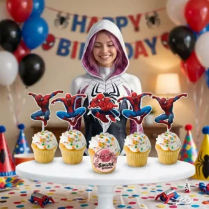 Cupcake Toppers Spiderman x10u