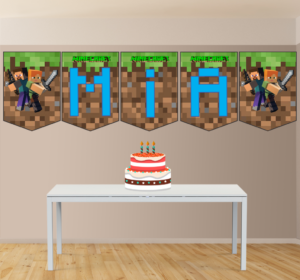 Minecraft Banderín con Nombre