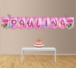 Princesas Banderín con Nombre