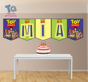Toy Story Banderín con Nombre