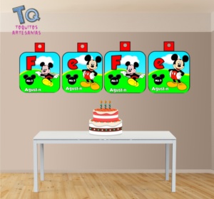 Mickey Banderín feliz Cumple