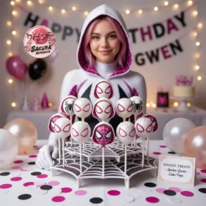 Cake pop Spiderman Gwen Stacy