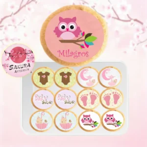 Galletas Baby Shower Niña pack x12