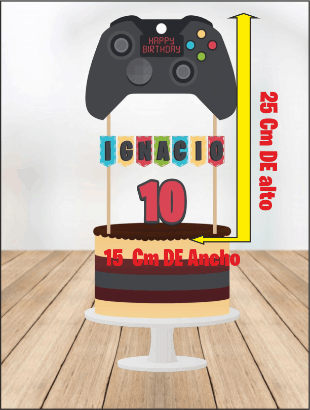 Game control cake Toppers cod AT262 - Sakura Artesania ️