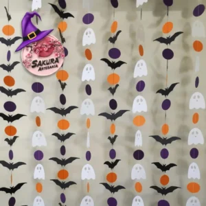 Guirnaldas tipo cortina Halloween x8