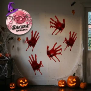 kit Halloween Apliques Manos terror