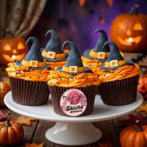 cupcake gorro bruja Halloween