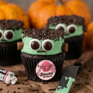 cupcake Frankenstein Halloween