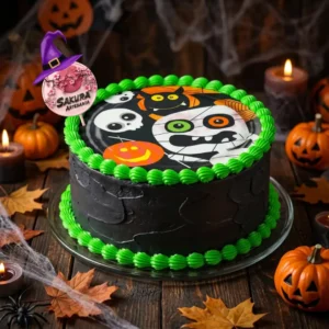 Torta Merengue y lamina Halloween