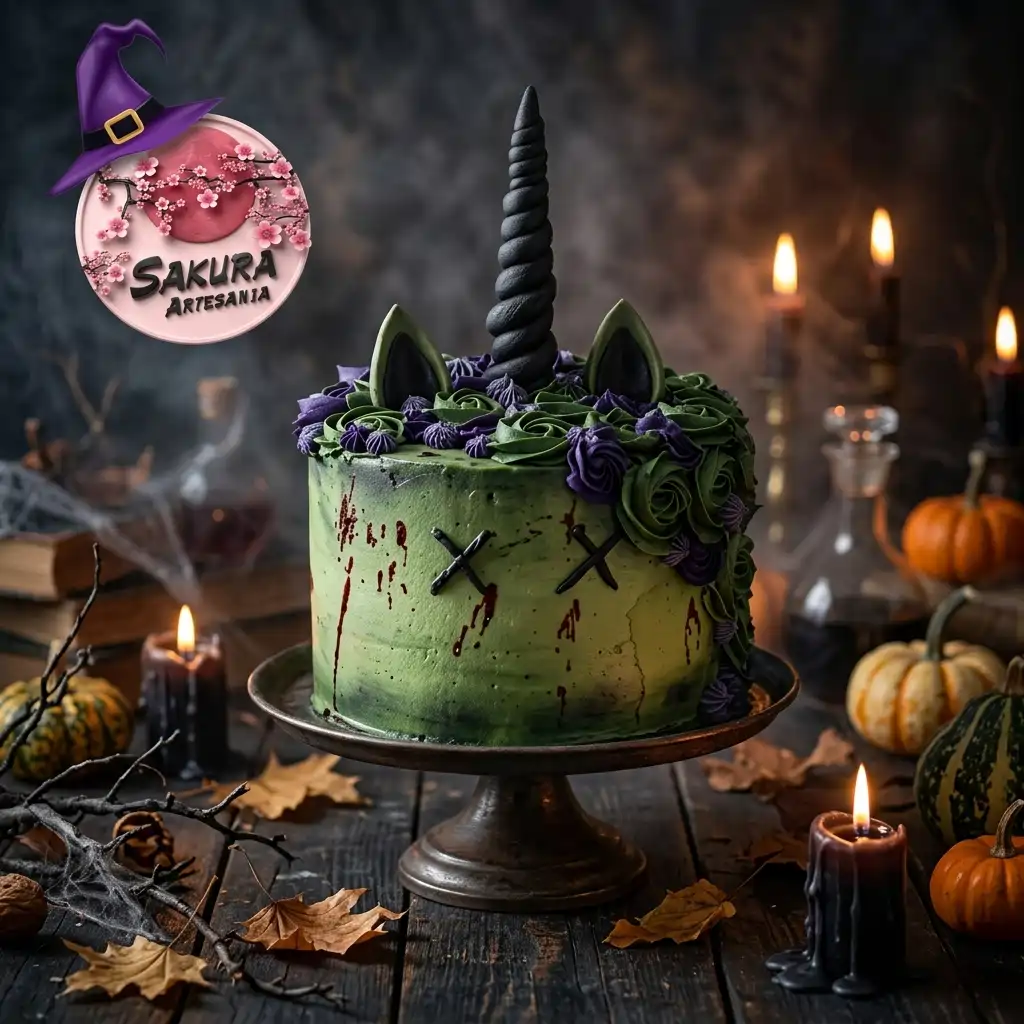 Torta Unicornio Halloween