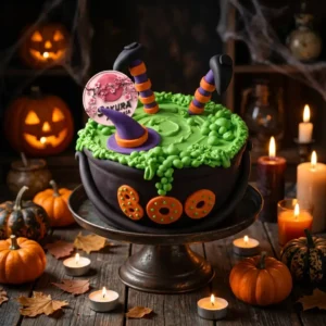 Torta caldero Halloween