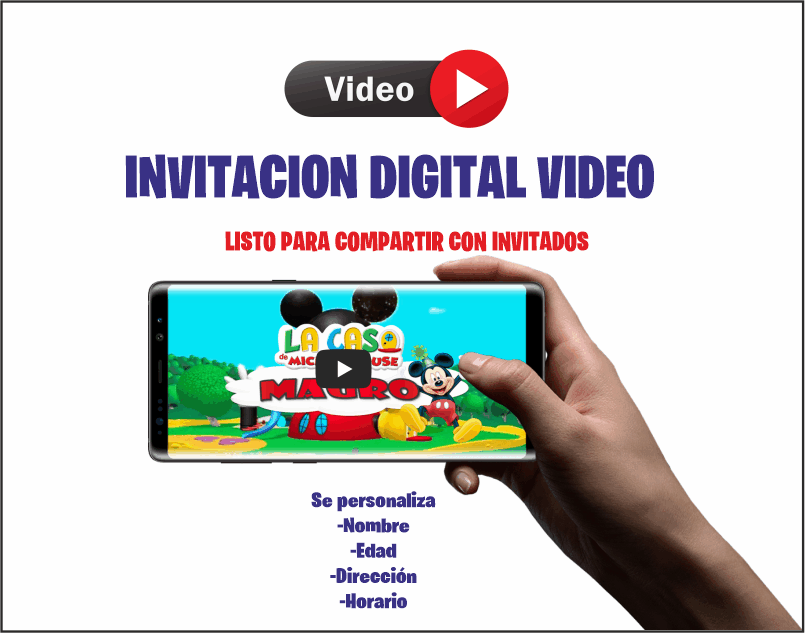 Mickey Video Digital invitación