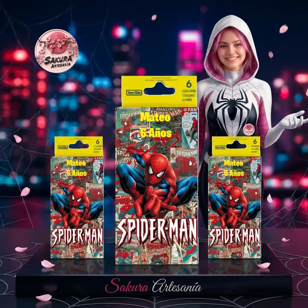 Spiderman Lapices De Colores - Imagen 2
