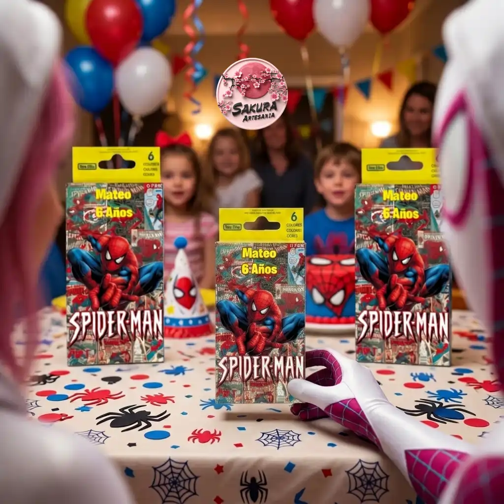 Spiderman Lapices De Colores