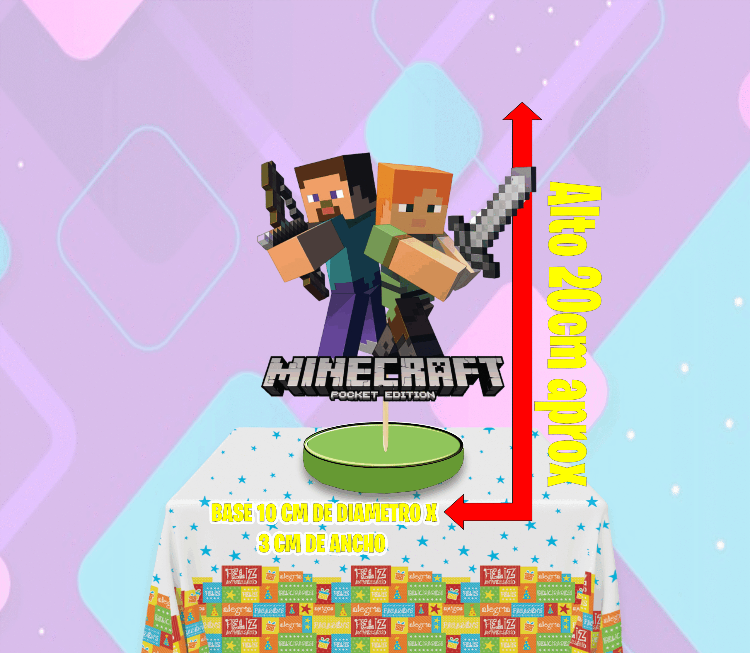 Minecraft Centro de mesa - Imagen 2