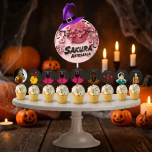 Cupcake Toppers el juego del calamar x10u