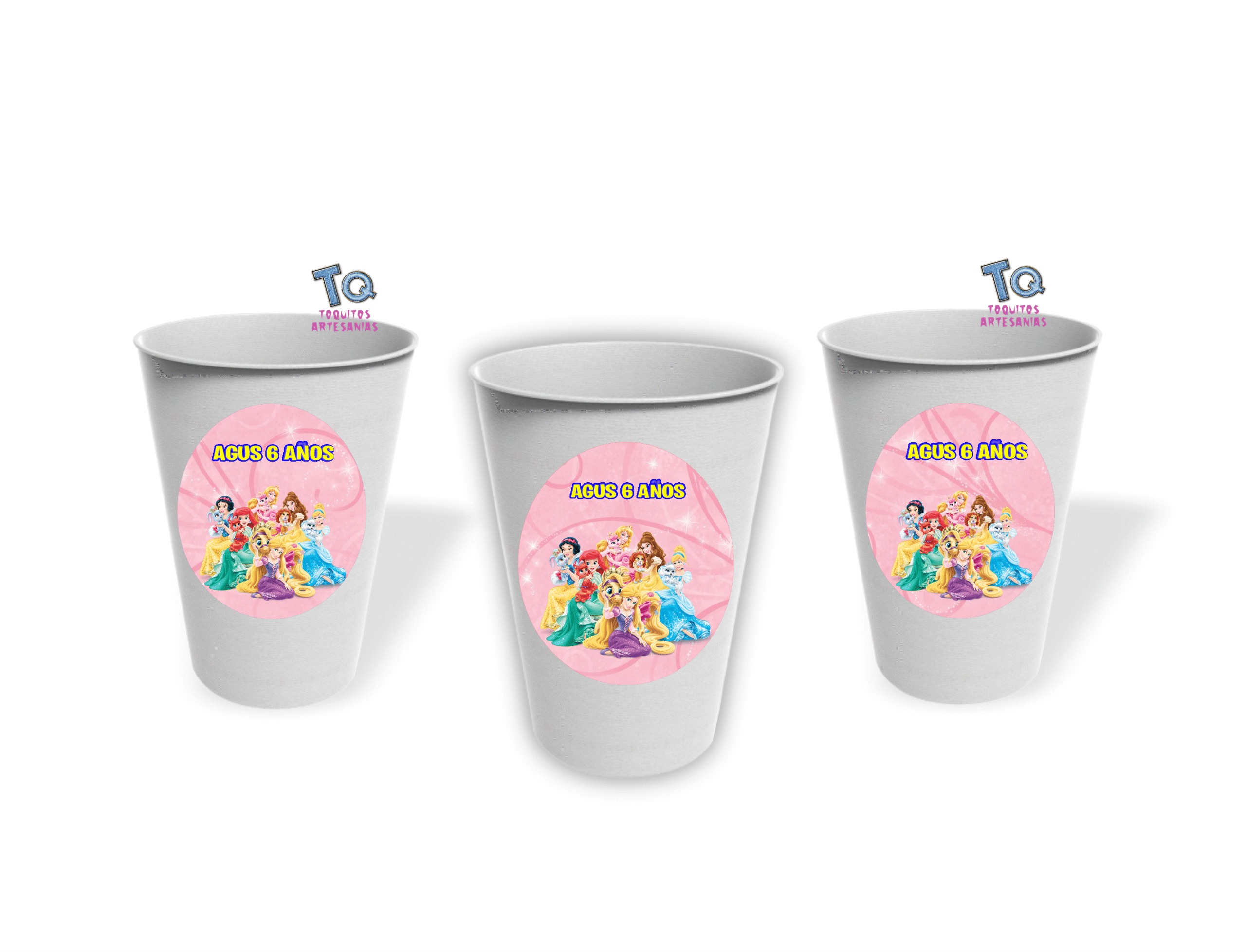 Vasos Princesas pack x10