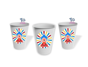 Vasos Payaso plim plim pack x10