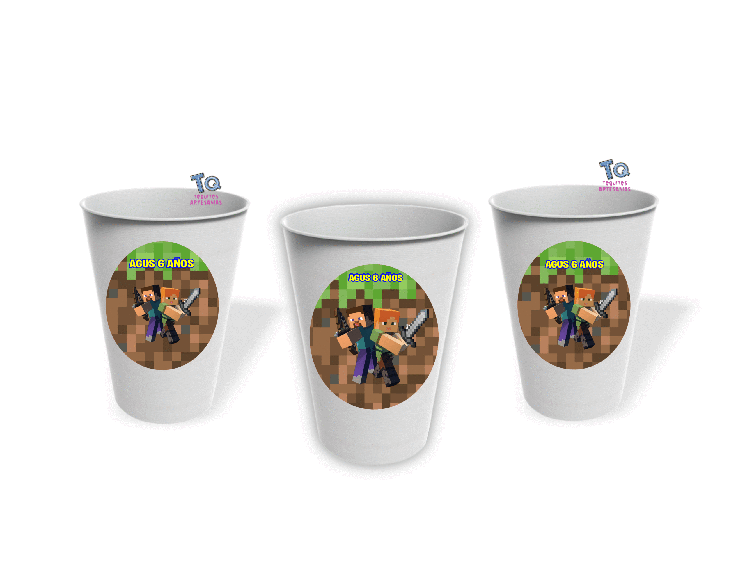 Vasos Minecraf pack x10