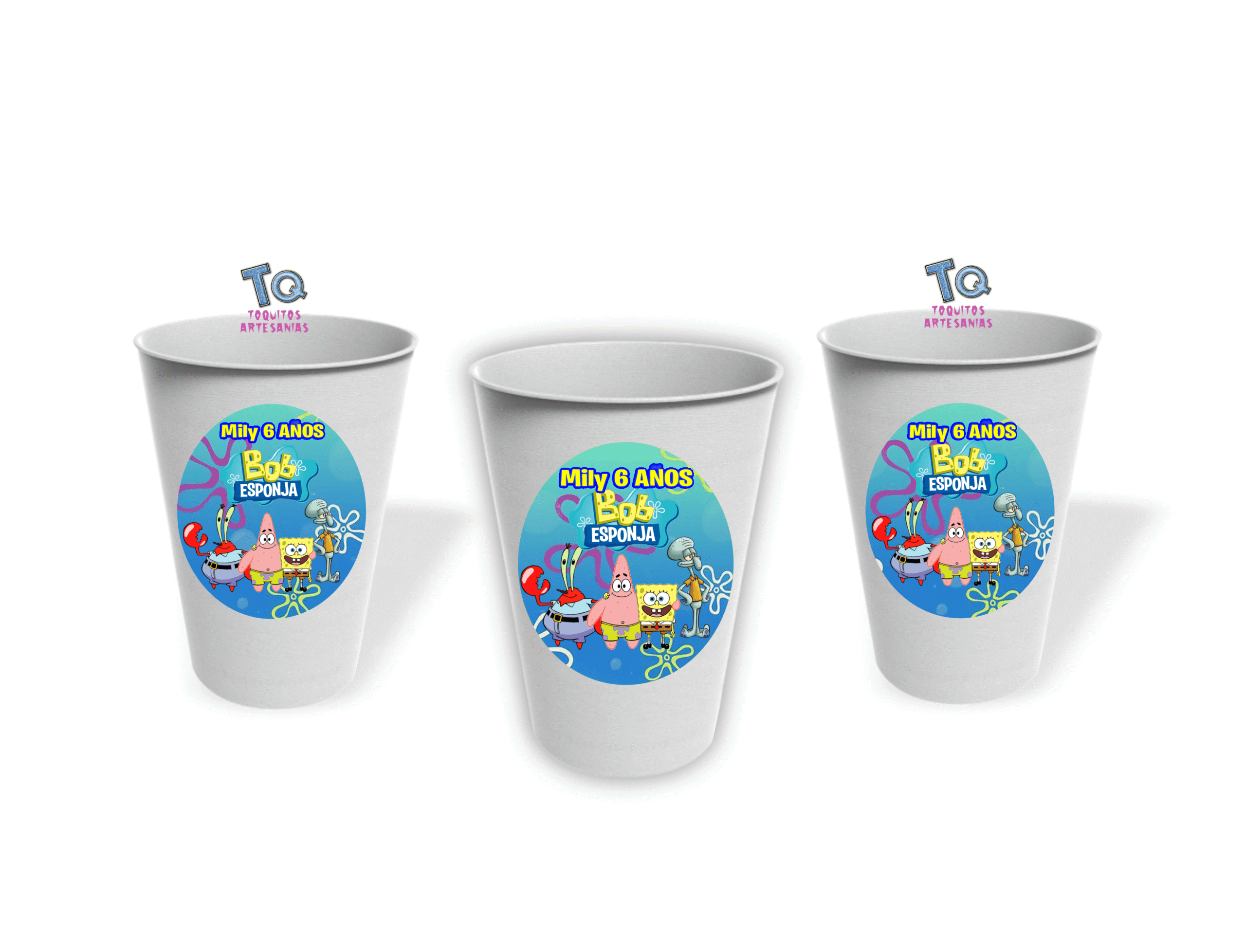 Vasos Bob Esponja pack x10