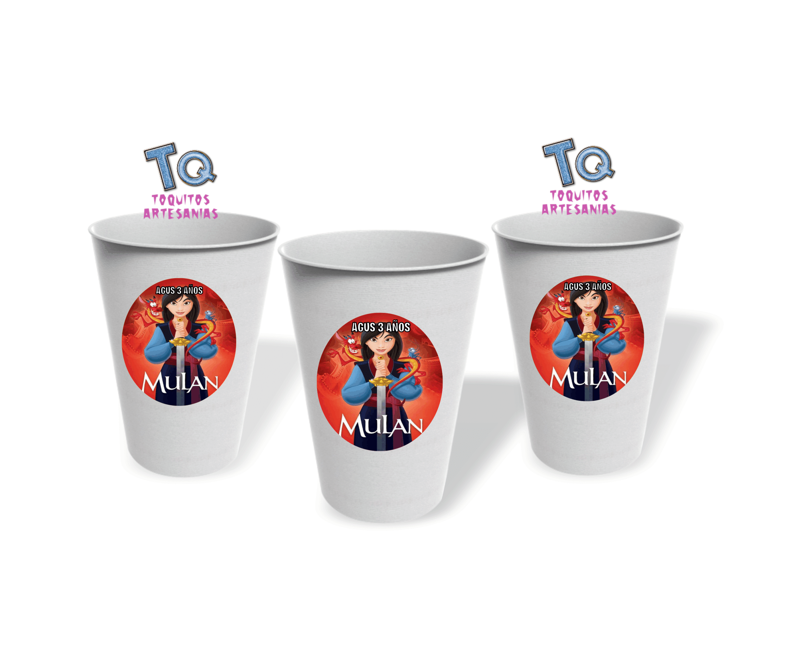 Vasos Mulan pack x10
