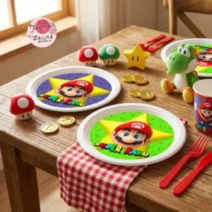 Mario Bros Platos x10 15x2mm