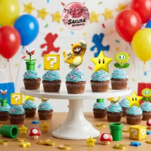 Cupcake topper Mario Bros x10u
