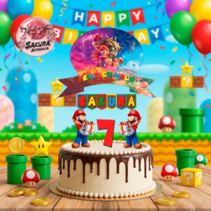 super mario bros cake Toppers