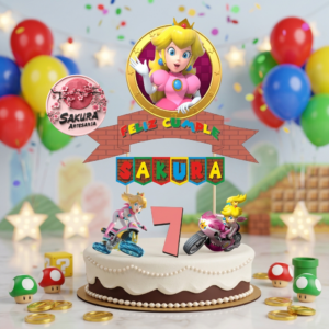 super mario bros Princesas cake Toppers