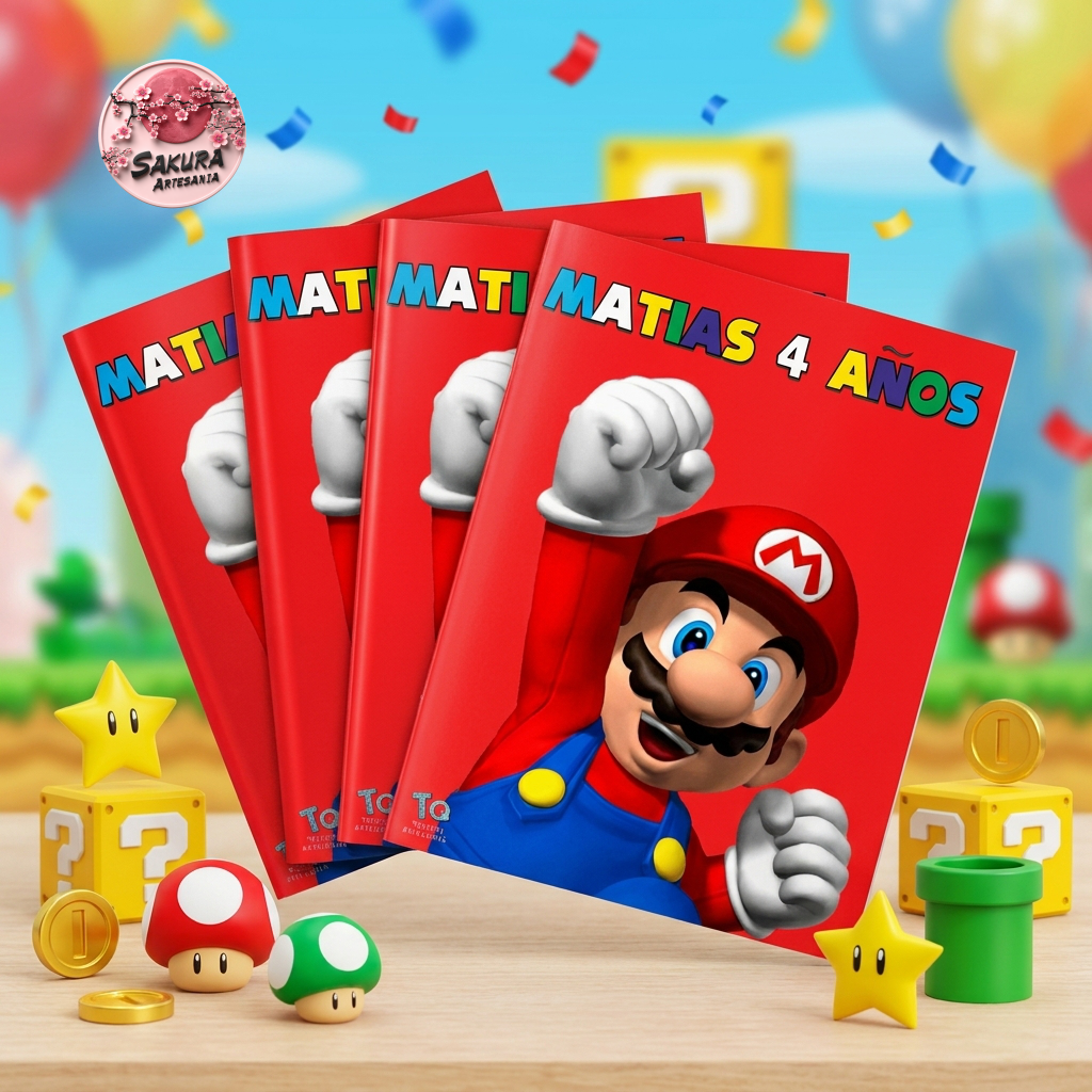 Libros souvenirs Mario Bros