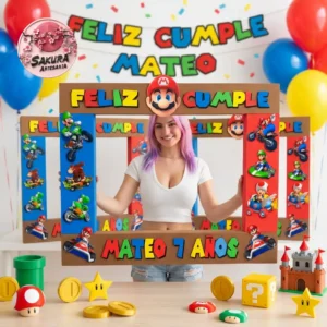 Marco selfie super Mario bros Kart