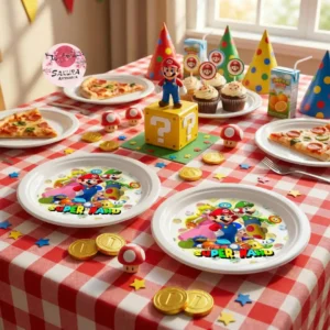 Mario Bros Platos x10 15x2mm