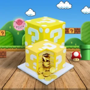 Torta Mario bros cubo monedas