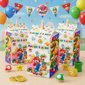 Mario Bros caja souvenirs