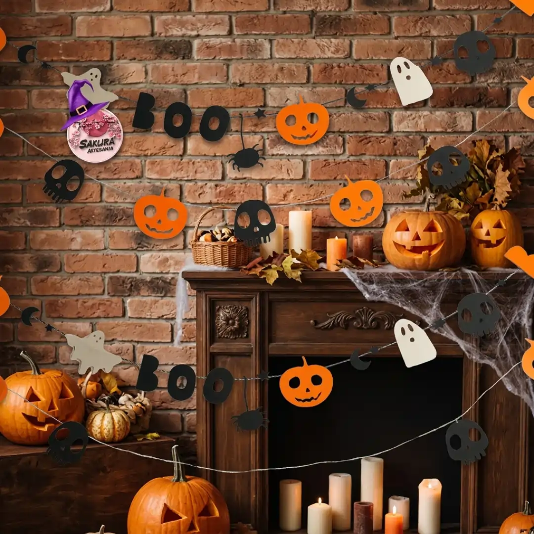 Guirnaldas banderines Halloween x4