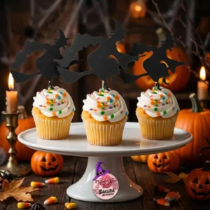 cupcake topper Halloween Brujas x10
