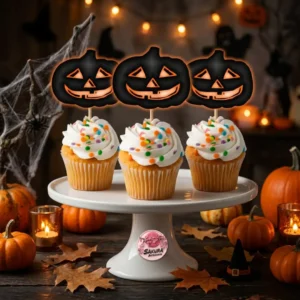 cupcake topper Halloween Calabaza x10