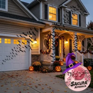 kit Halloween Decoracion Murciélagos 3d x70