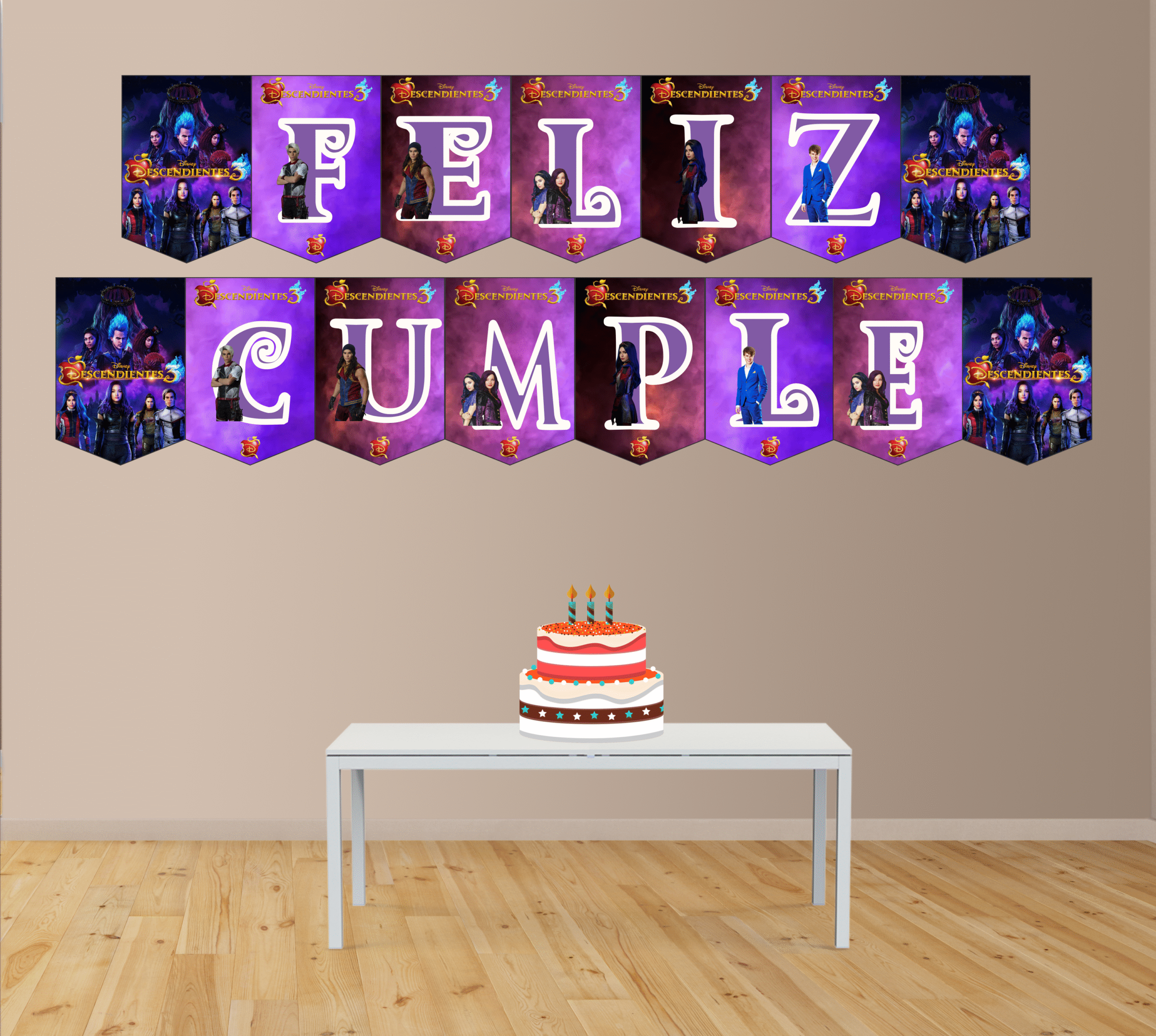 descendiente Banderín feliz Cumple