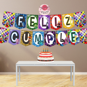 Intensamente Banderín feliz Cumple