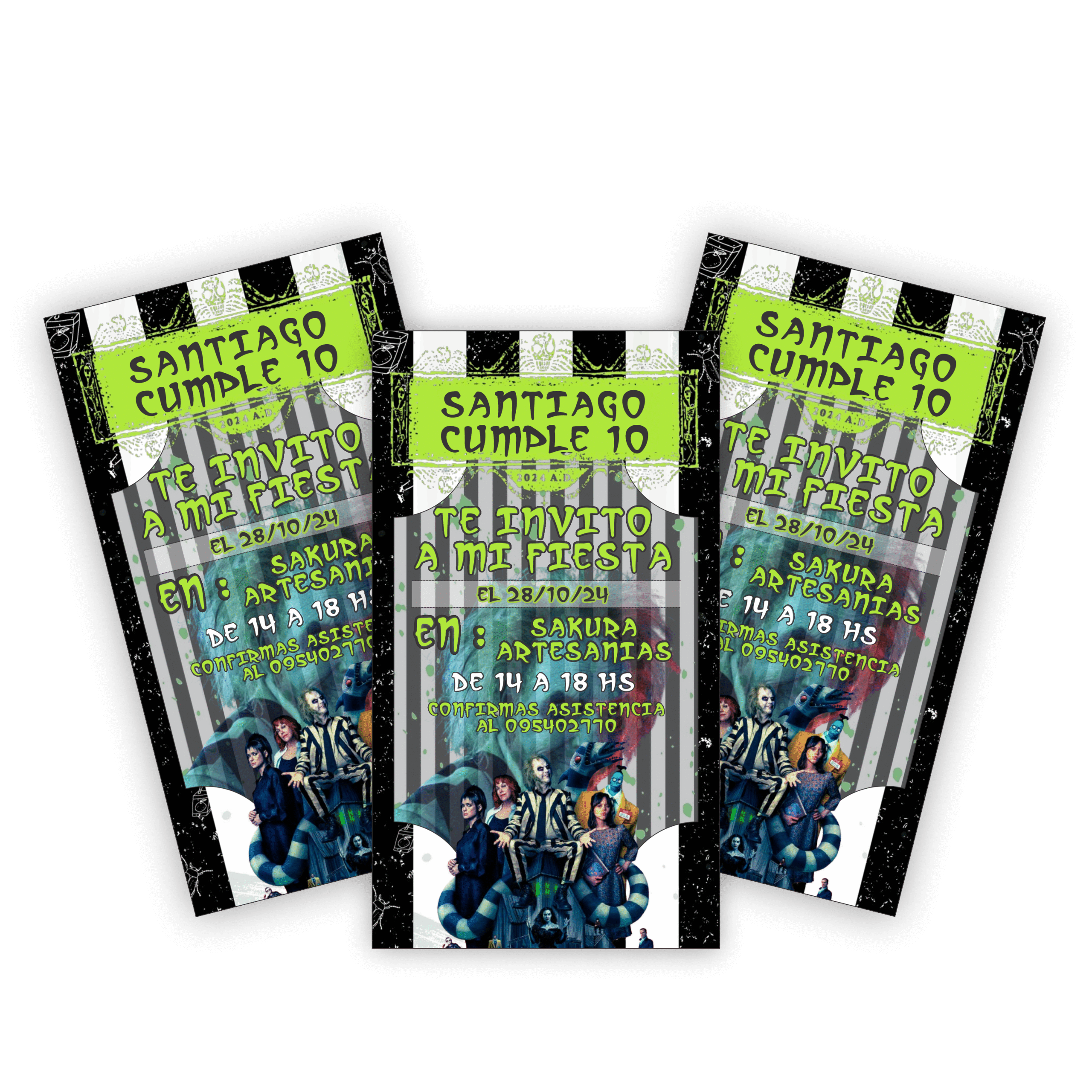 Beetlejuice tarjetas fisicas + Digital de regalo