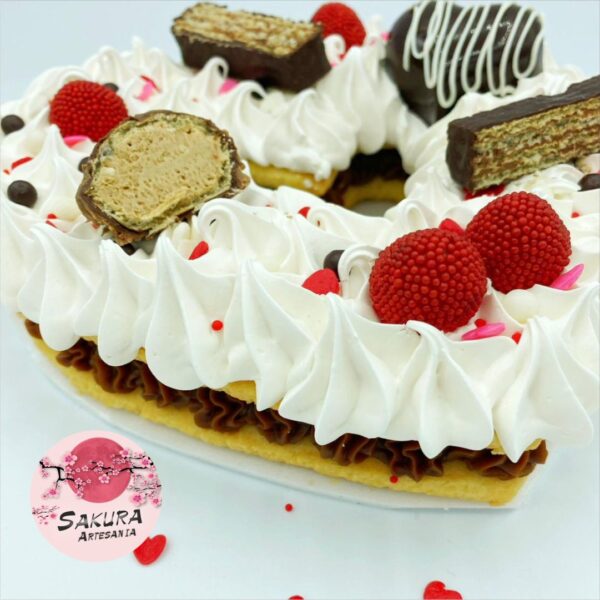 Postre Corazón de galleta san valentin - Imagen 2